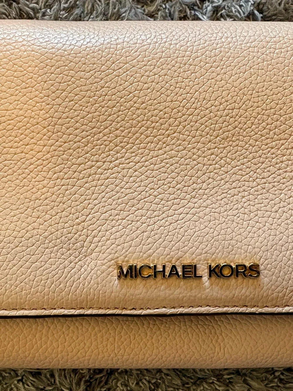 Michael Kors Tan Crossbody with Gold Logo Accent